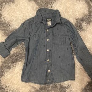 Oshkosh size 6 long sleeve button down with anchors